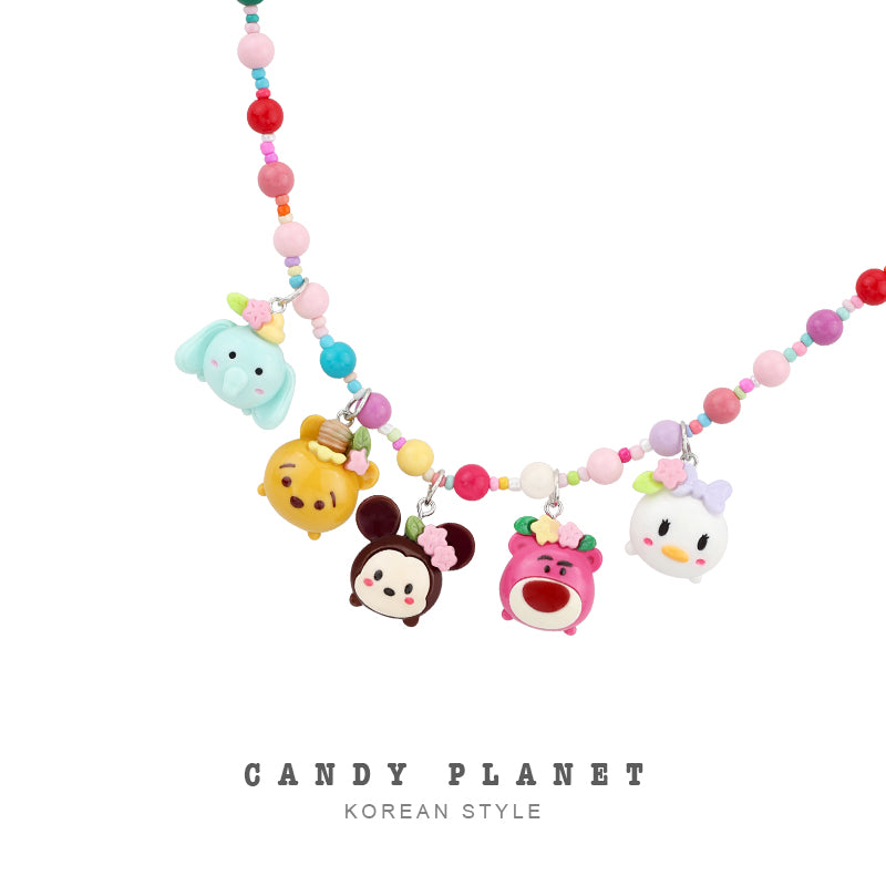 Candy Planet - Decora Kei Mickey Head Colorful Beaded Necklace necklace candy planet