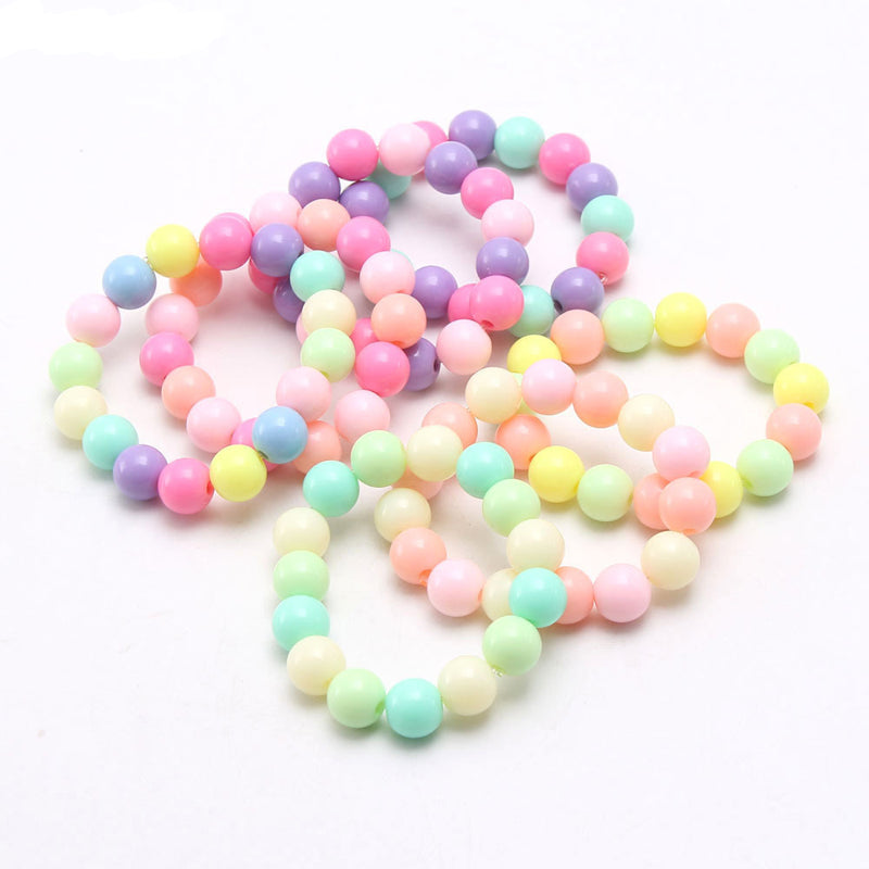 SamKIKl - Kawaii Decora Jelly Beaded Bracelet in Macaron Pastel 10mm Beads bracelet SamKIKl
