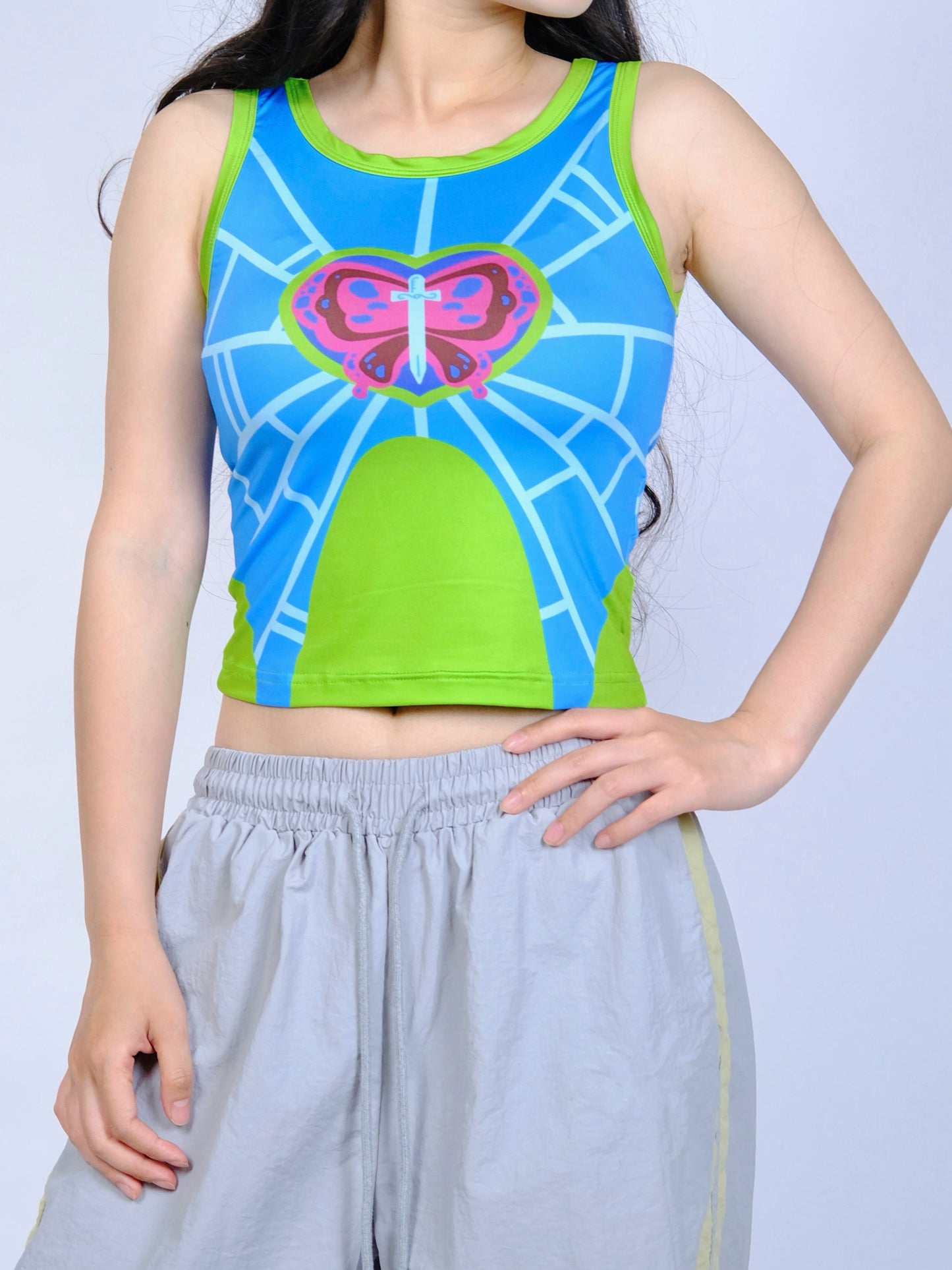 MeowMeow Bug - Kawaii Slim Fit Jolyne Cujoh Tank Top JoJo Style camisole MeowMeow Bug