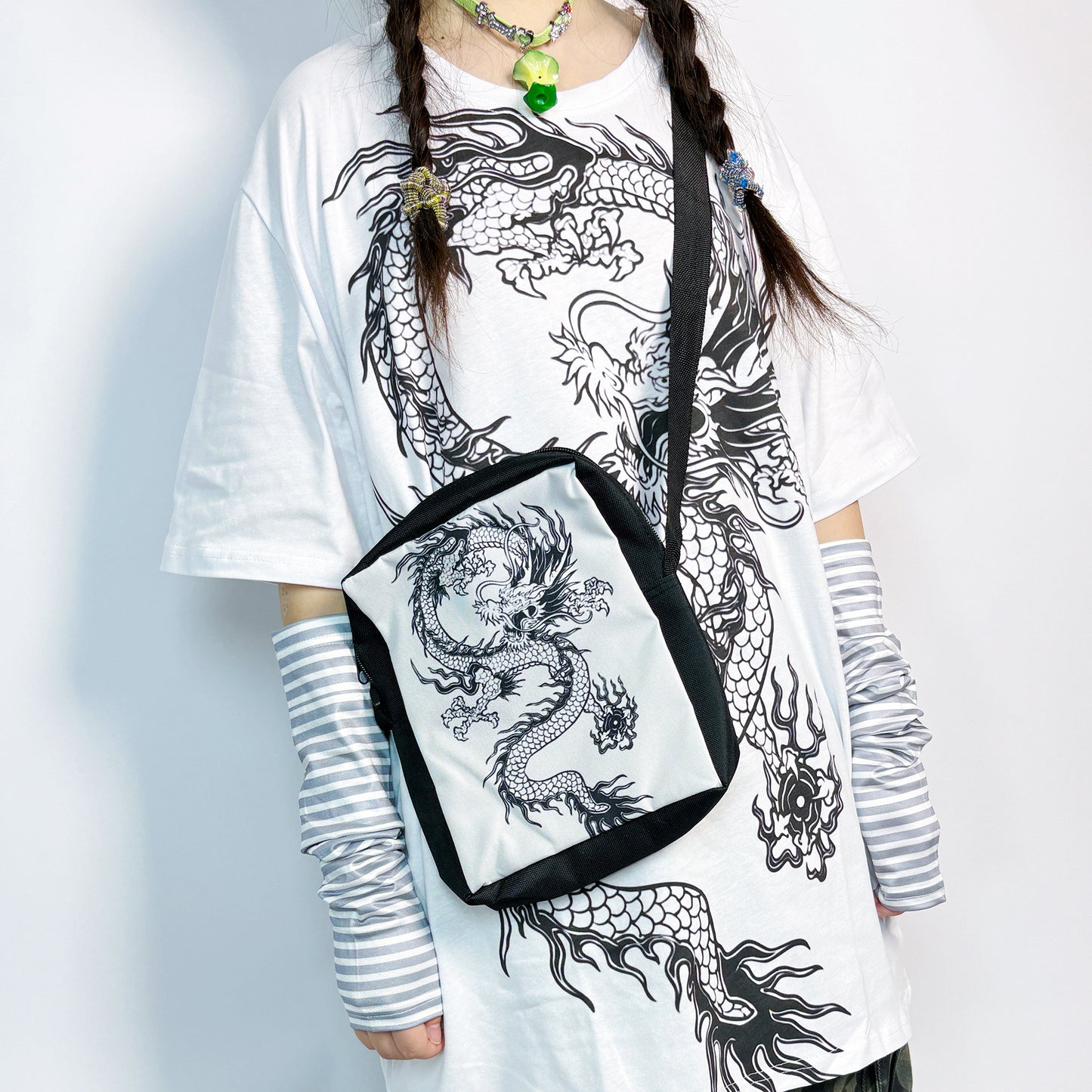 LEERROO - Chinese Style Dragon Pattern Shoulder Bag bag Leerroo