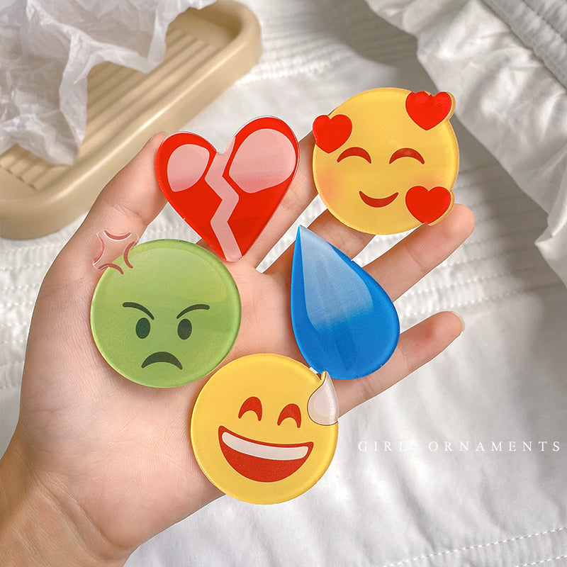 rovedcity - Emoji Expression Acrylic Hair Clip