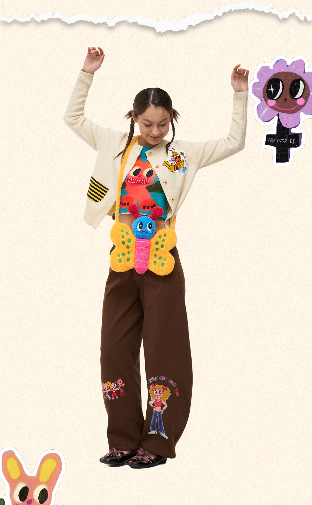 Iscreamcolour MOF - Kawaii Crying Butterfly Crossbody Phone Bag bag iscreamcolour