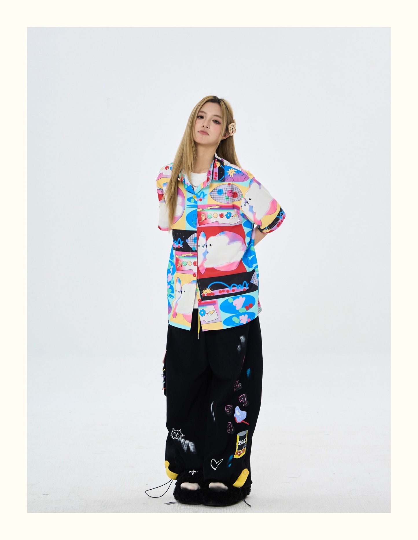 Robootoo - Fantasy Print Oversized Short Sleeve Shirt shirt Robootoo