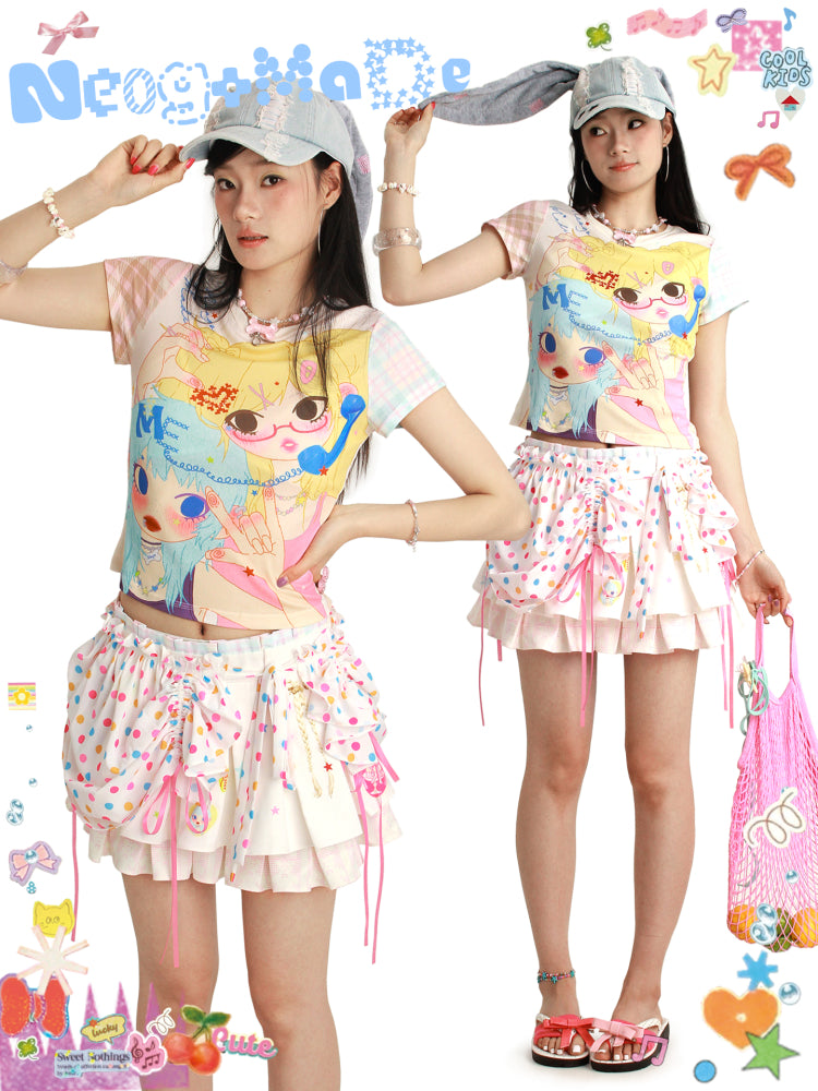 NeogoMade Dopamine Pastel Short Tee | Cute Print T-Shirt tshirt NeogoMade Binary Star S