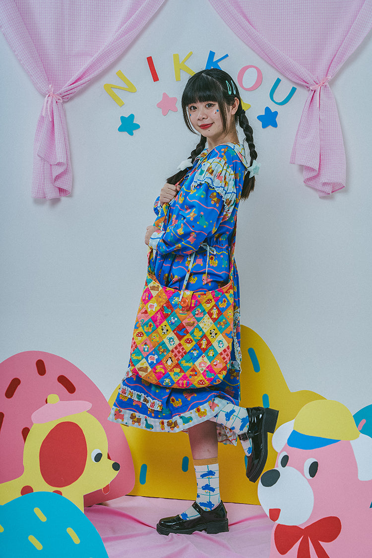 NIKKOU Home Bag Floral Fun Crossbody Bag Cute Harajuku Bag bag Nikkou home