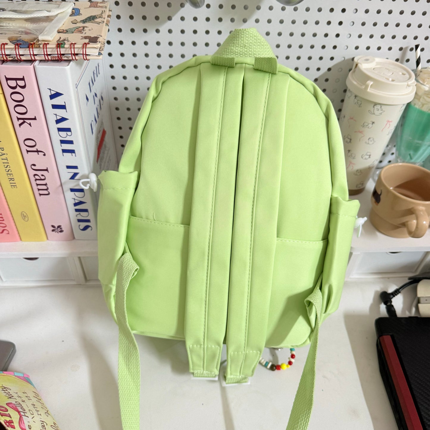 Cute Light Green Puppy Birthday Backpack bag Hottie