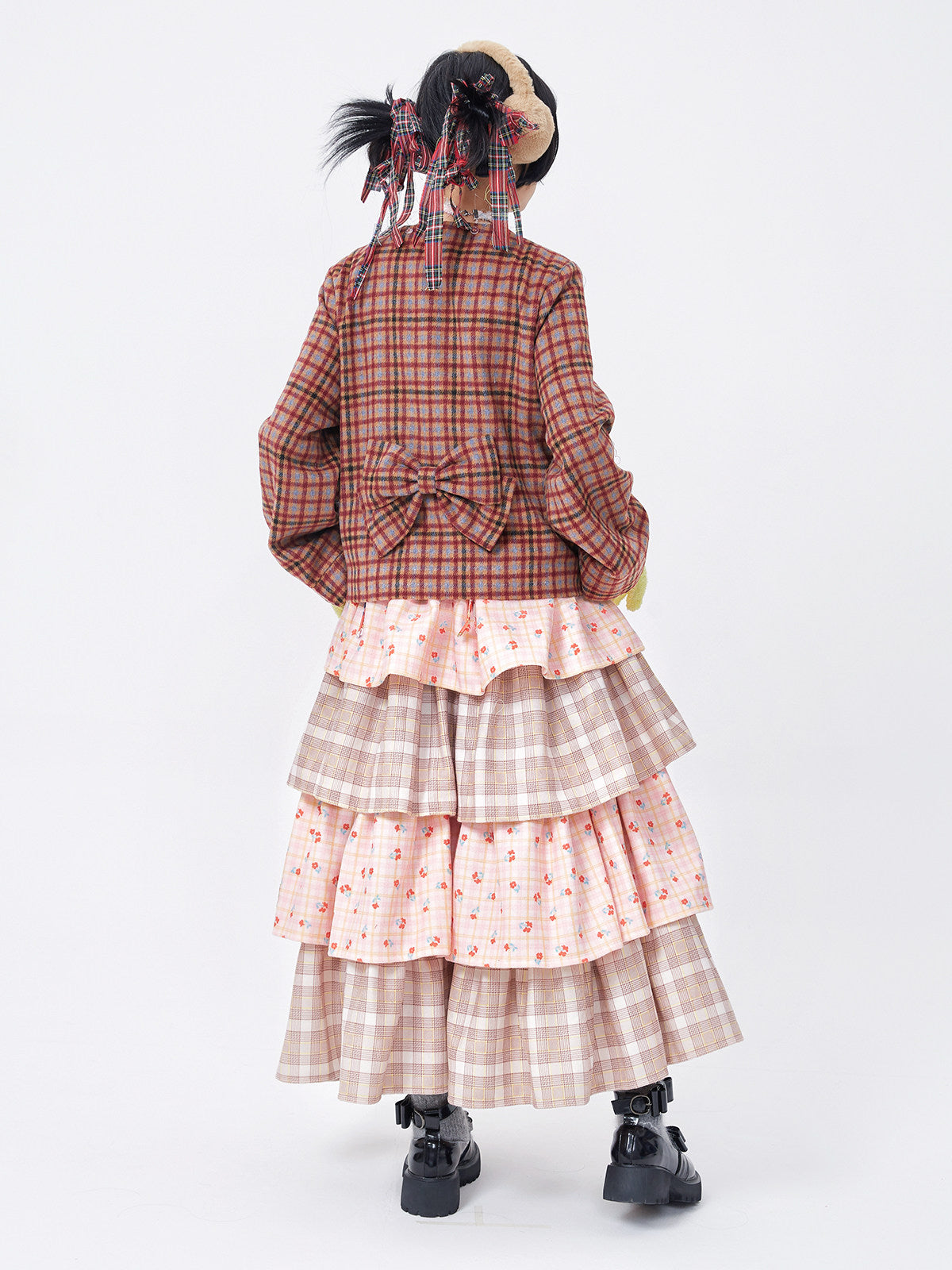 SOS MEME CLUB - Retro Pink Midi Skirt skirt SOS MEME CLUB