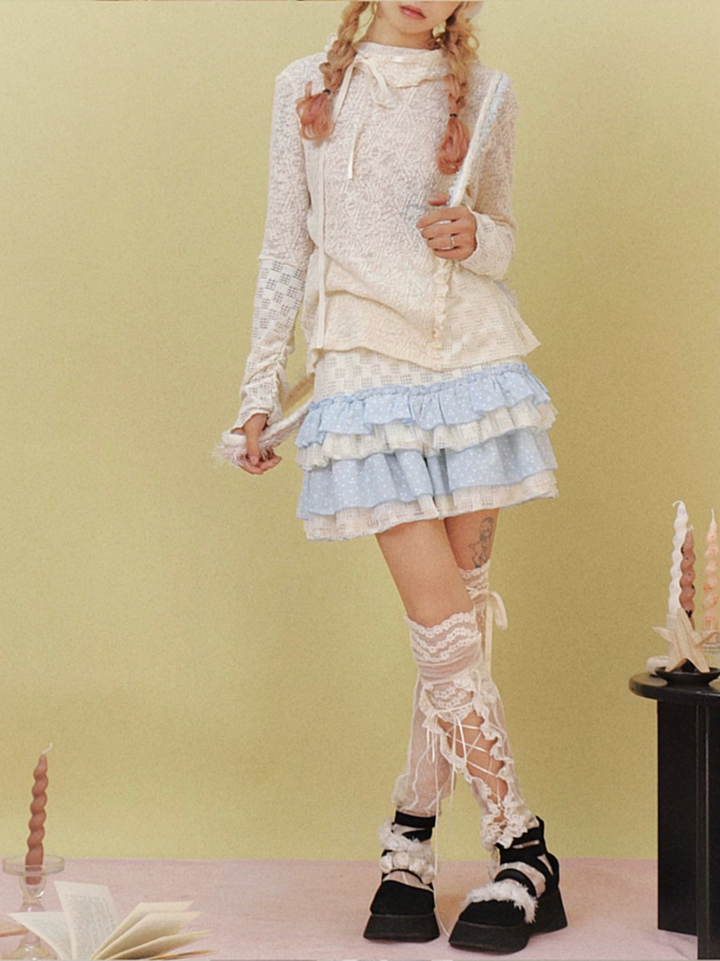 Disorder - Kawaii High Waist Ruffle Layered Skirt skirt Disorder
