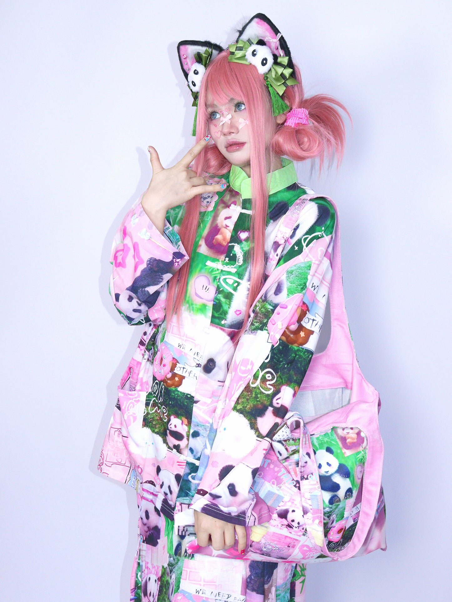 LEERROO - Kawaii Plush Panda Headband Hair Accessory hair clip Leerroo