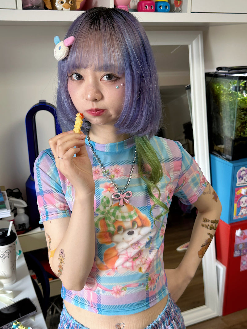 bunnybunnygun - Decora Kei Mesh T-Shirt tshirt bunnybunnygun