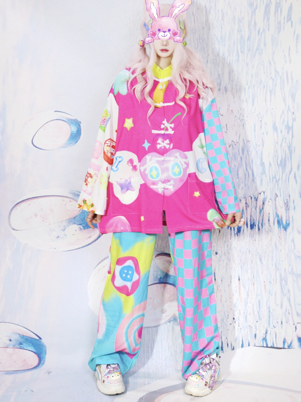 LEERROO Chinese Style Shirt | Colorful Tang-Inspired Top with Frog Buttons shirt Leerroo