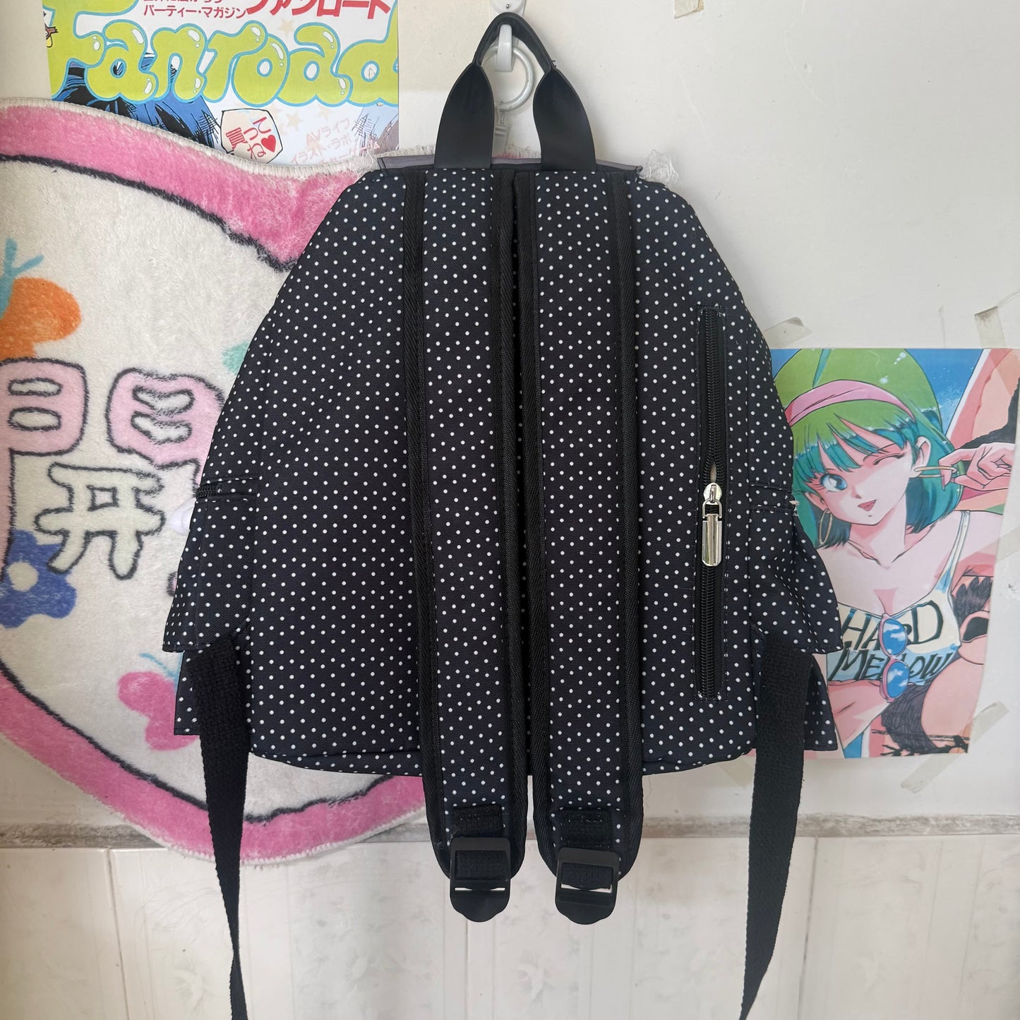 Hottie - Polka Dot Colorblock Drawstring Backpack bag Hottie
