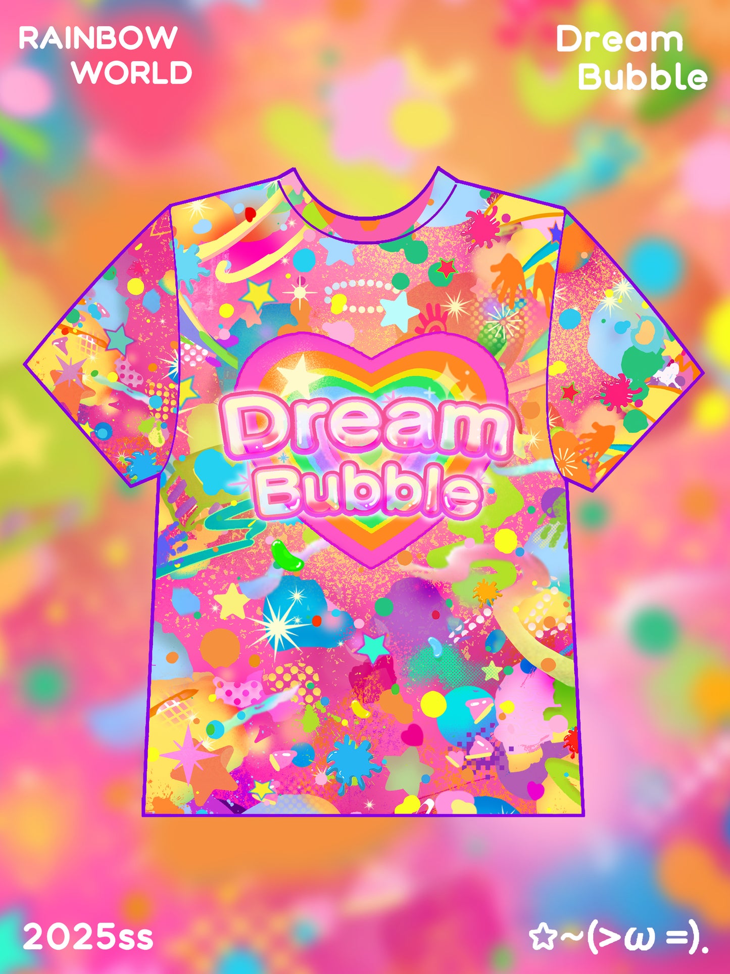 Dream Bubble – Decora Rainbow Graffiti Modal T-Shirt tshirt Dream Bubble