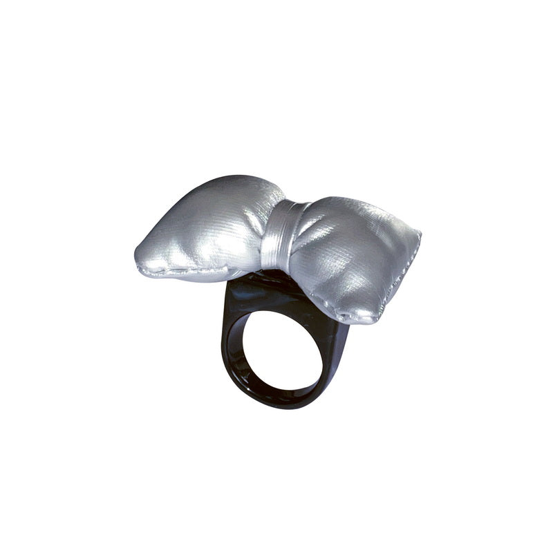 StrangeLab Weird Girl Ring | Silver Bow Ring | Harajuku 3D Finger Ring ring strangelab