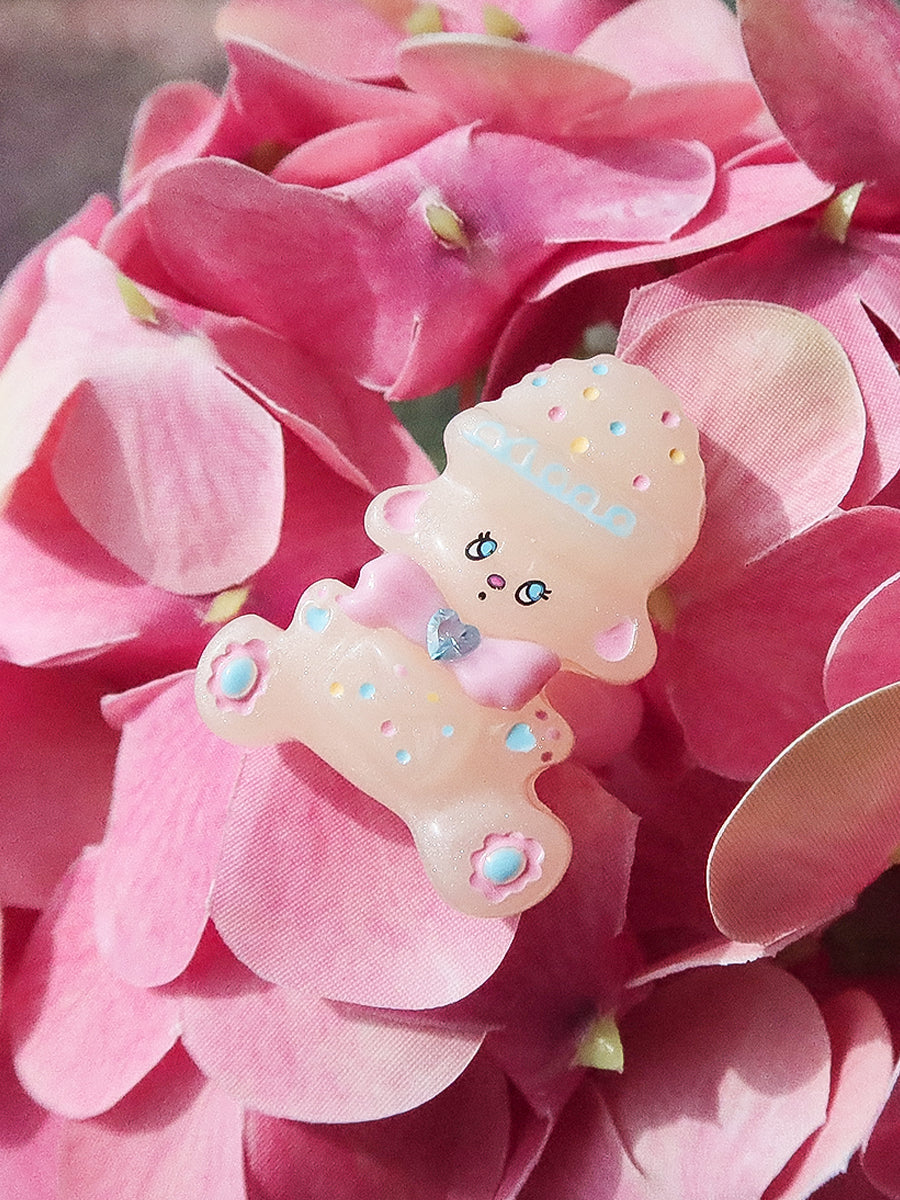 Meugler Animal Paradise Love Letter Puppy Colorful Candy Resin & Zircon Ring ring Meugler