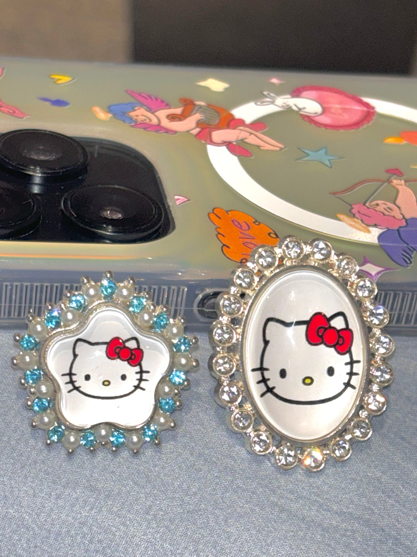 Salty Gummy - Y2K Kitty Rhinestone Ring Adjustable Cute Bling ring Salty Gummy