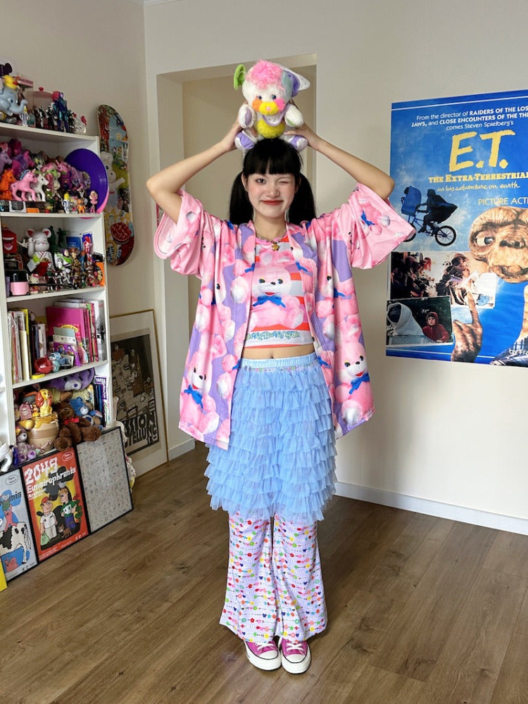 Decora Kei Cover-Up Jacket – Oversize Pink shirt bunnybunnygun
