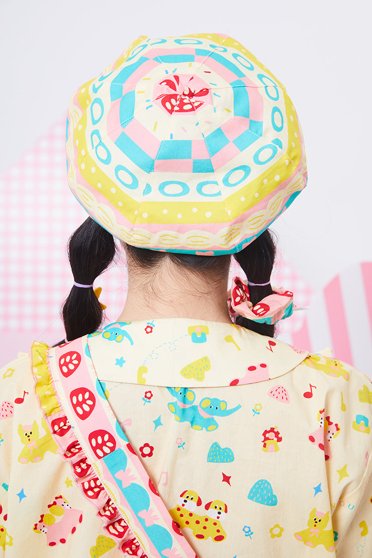 NiKKOU Home Hat Printed Cake Beret Pumpkin Hat hat Nikkou home