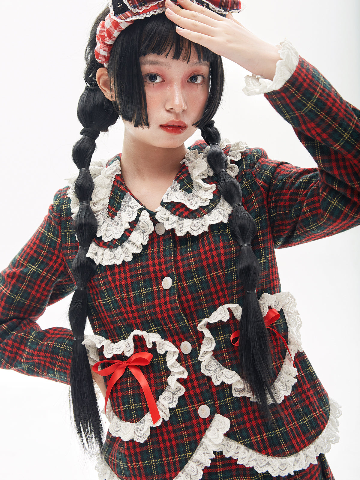 SOS MEME CLUB - Showa Retro Red Blazer jacket SOS MEME CLUB