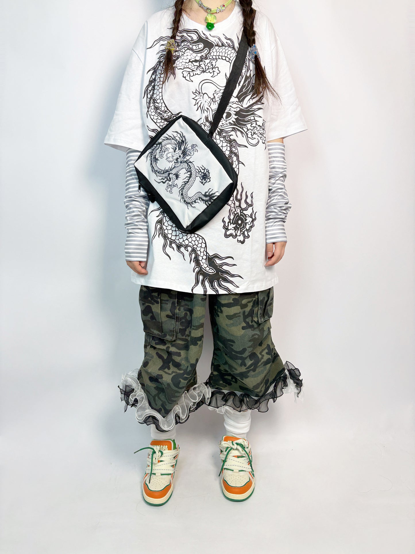 LEERROO - Chinese Style Dragon Pattern Shoulder Bag bag Leerroo