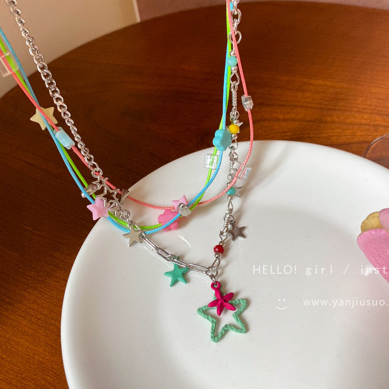 Dopamine Color Star Choker Necklace necklace GIRL INSTITUTE