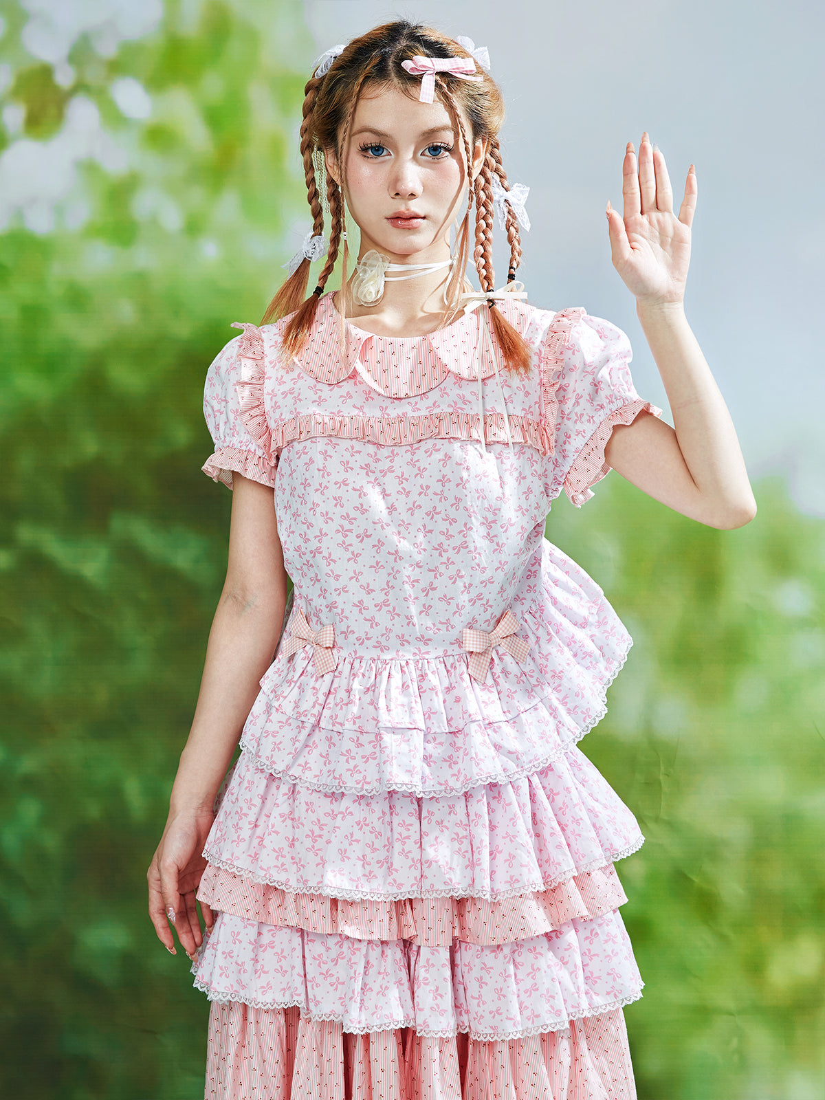 SOS MEME CLUB – Showa Pink Doll Collar Shirt shirt SOS MEME CLUB