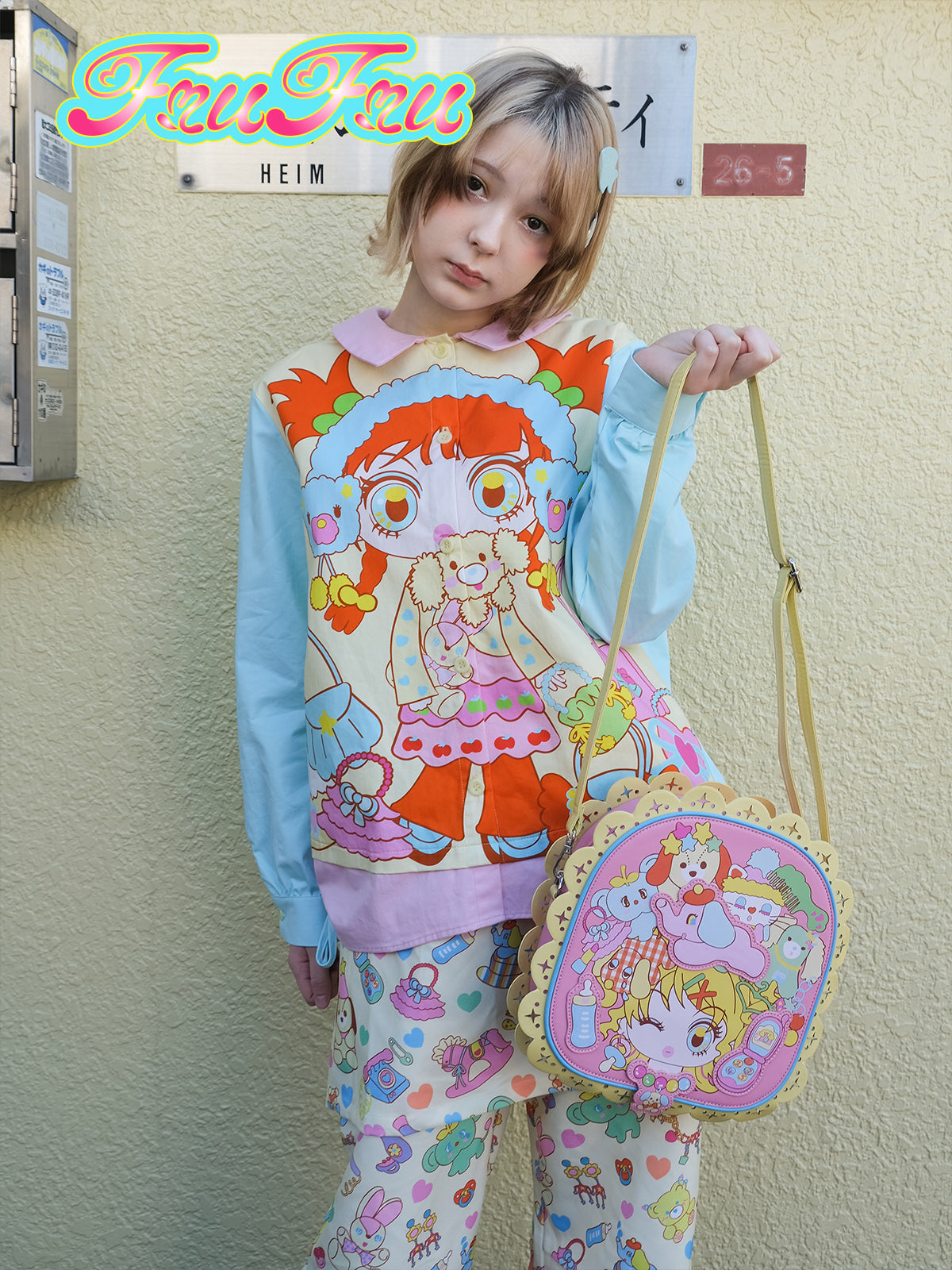 frufru Original Spring-Summer Blouse | Cute Colorful Print Casual Shirt shirt frufru