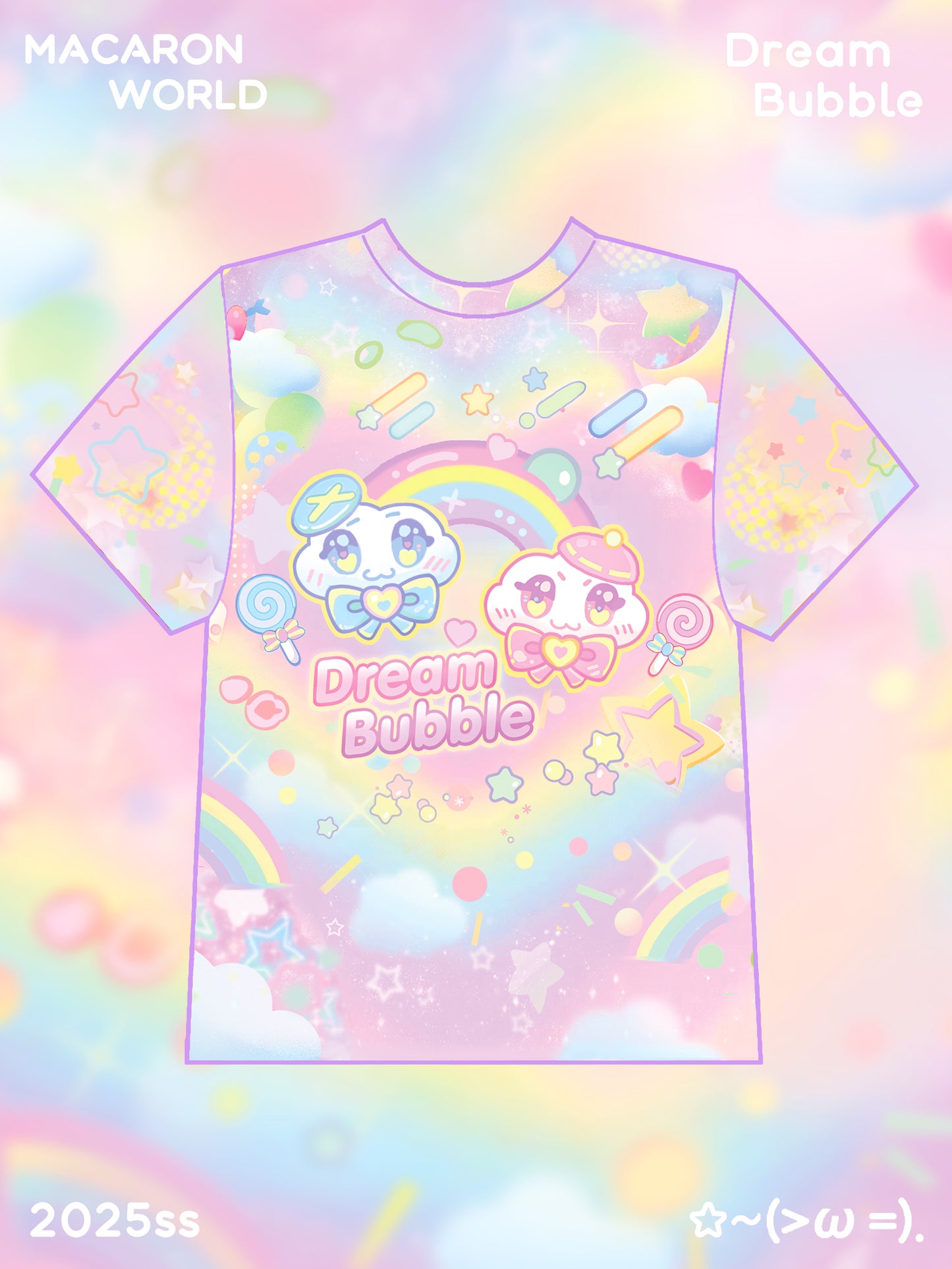 Dream Bubble – Decora Fairycore Pastel Print Modal T-Shirt tshirt Dream Bubble