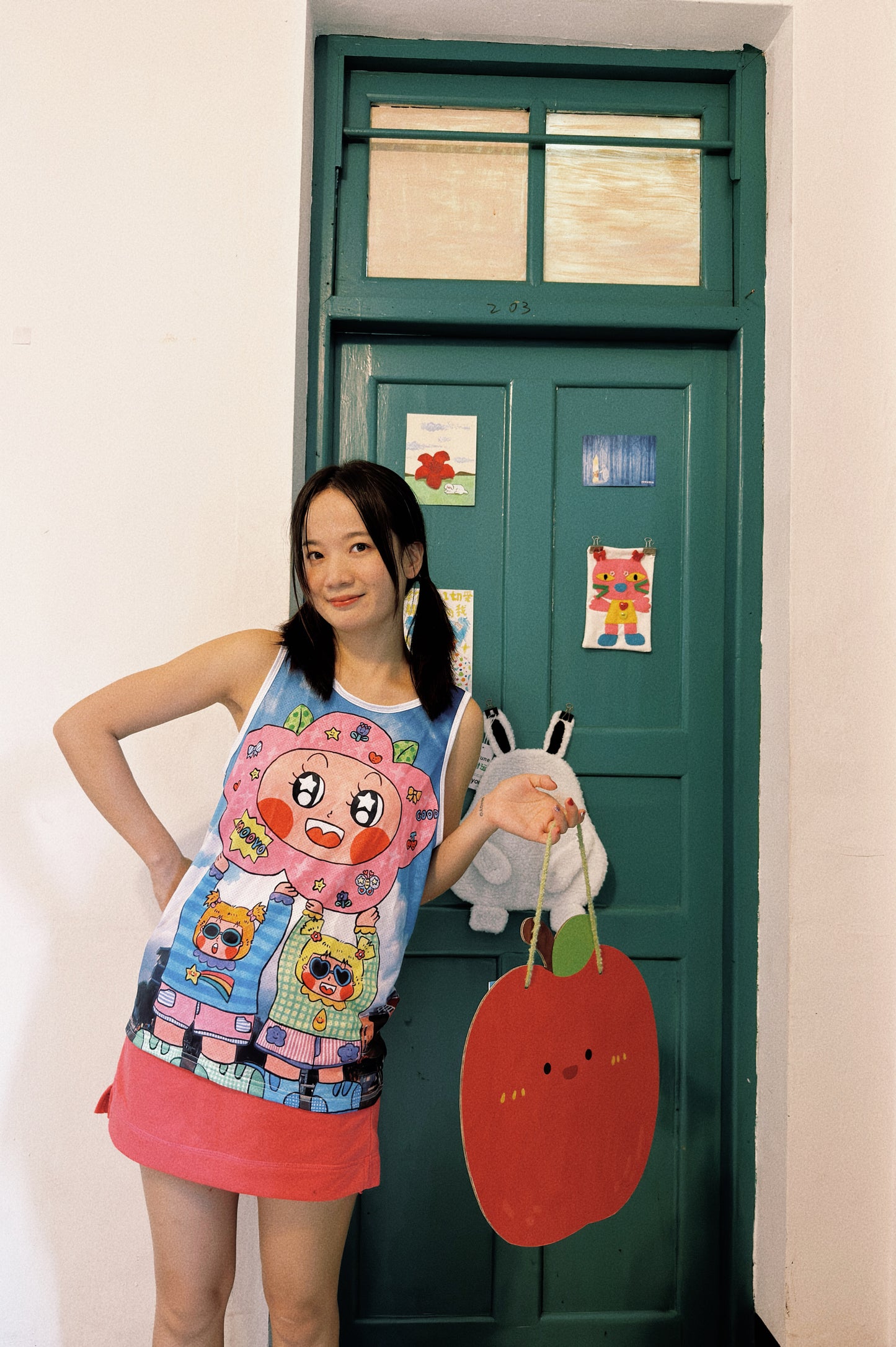 MOOYO Big Flower Kids Tank Top | Decora Plus Size Sports Vest tank top MOOYO