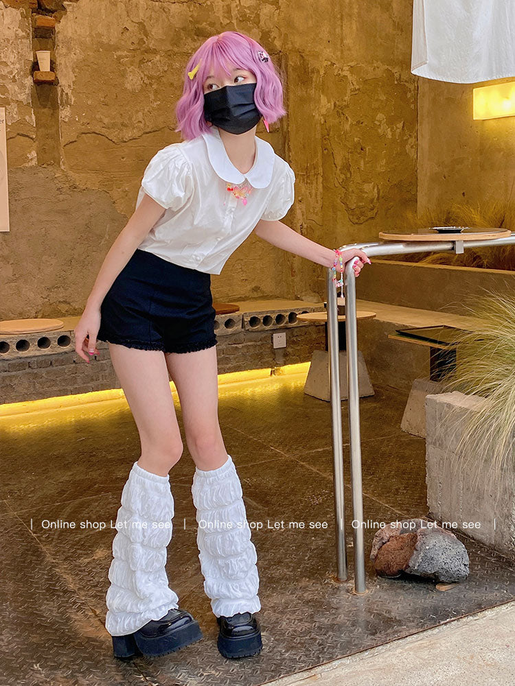 LET ME SEE - Y2K Flared Leg Warmers Land Decora