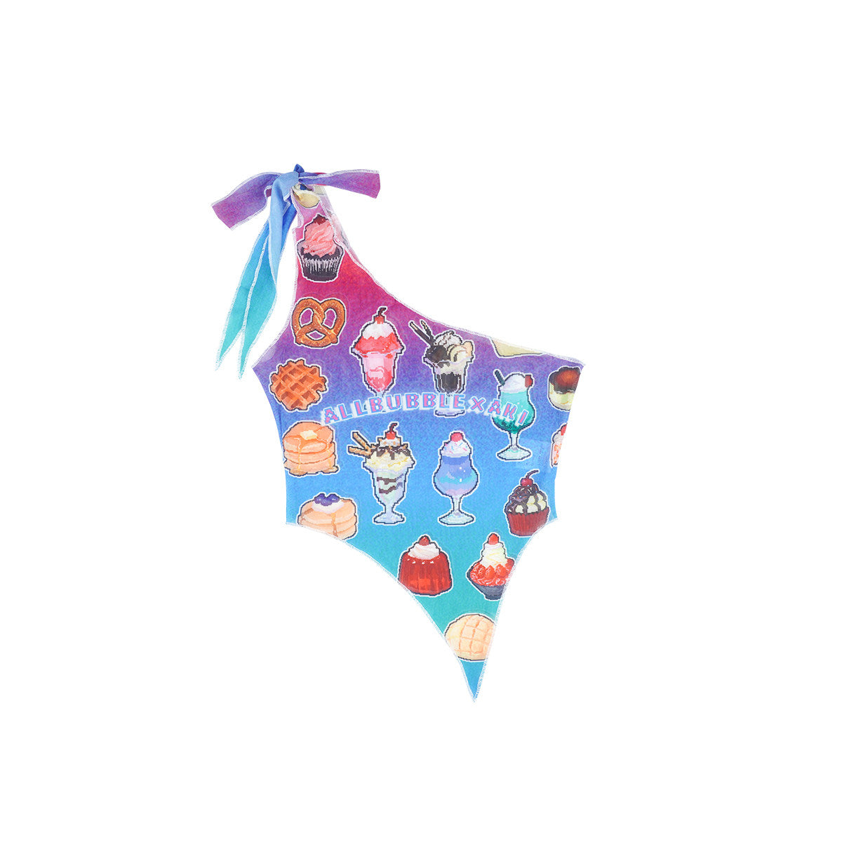 Allbubble - Fruity Mesh One Shoulder Top tank top Allbubble