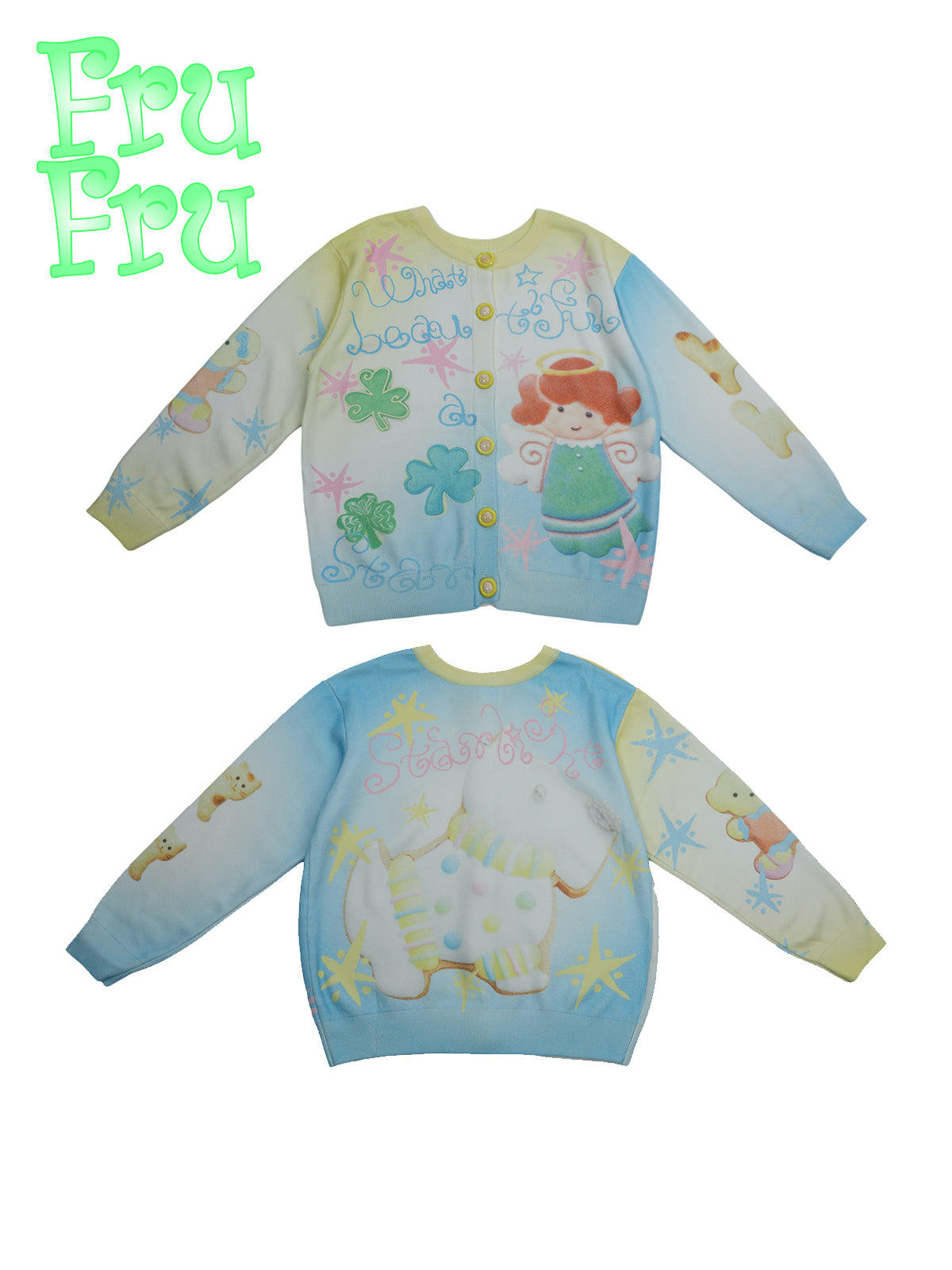 frufru Reversible Cardigan | Cute Print Knit Cardigan cardigan frufru