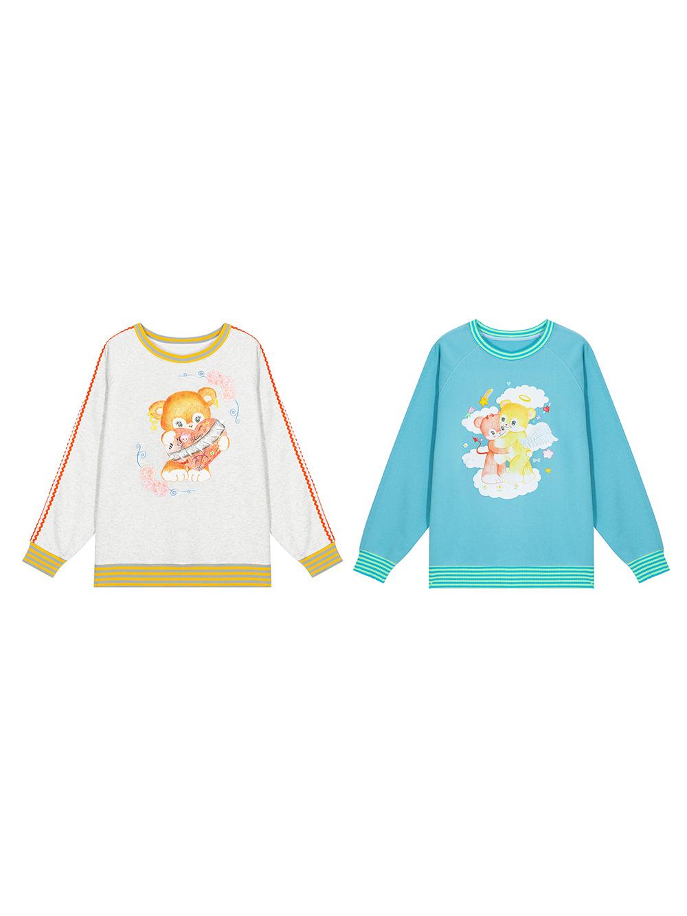 tntntutu Bear Sweatshirt | Whimsical Graphic Pullover | Sporty Long Sleeve Top hoodie tntntutu