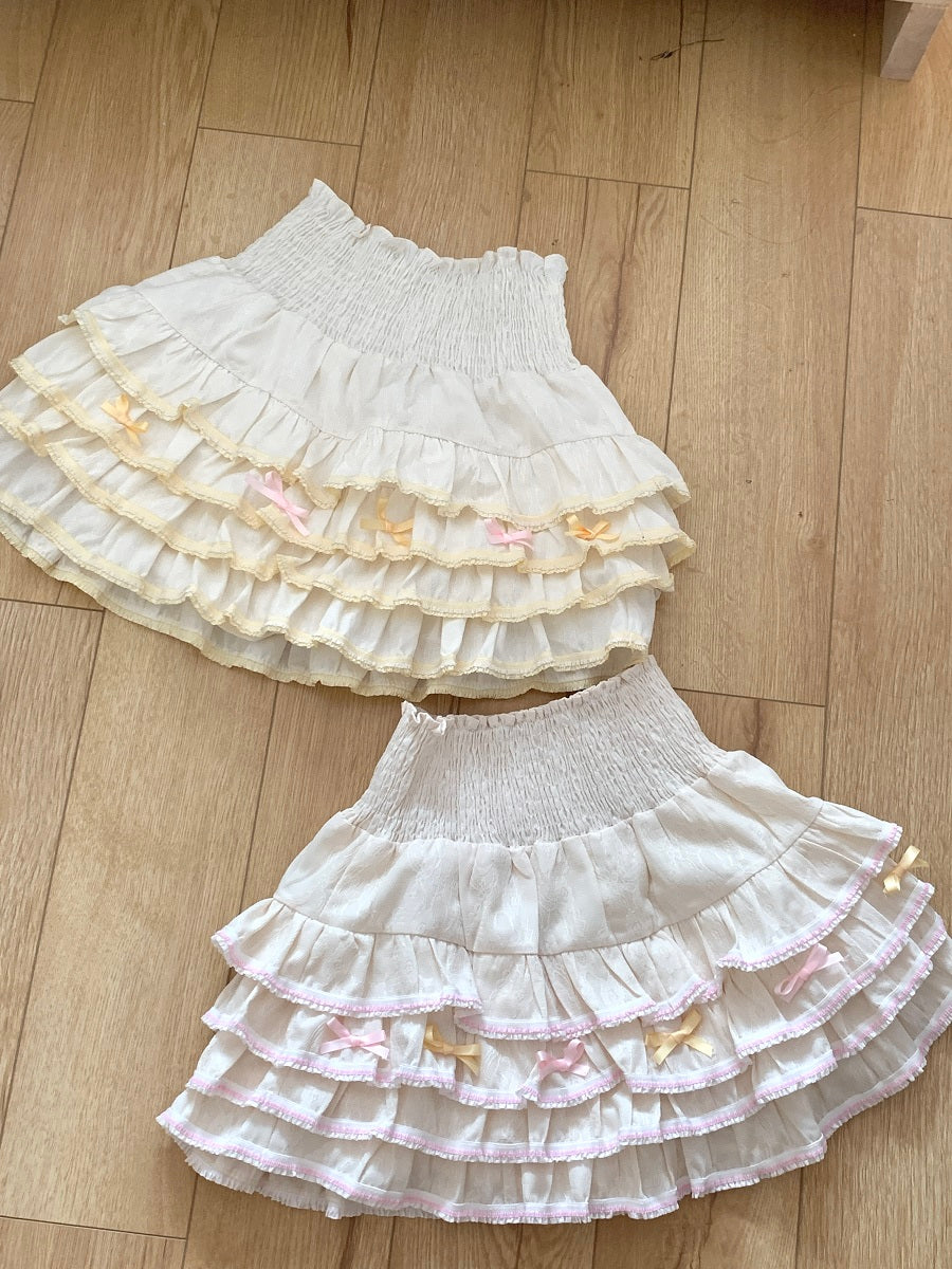 Blurred Bear - Kawaii Lace Puff Skirt skirt Blurred Bear