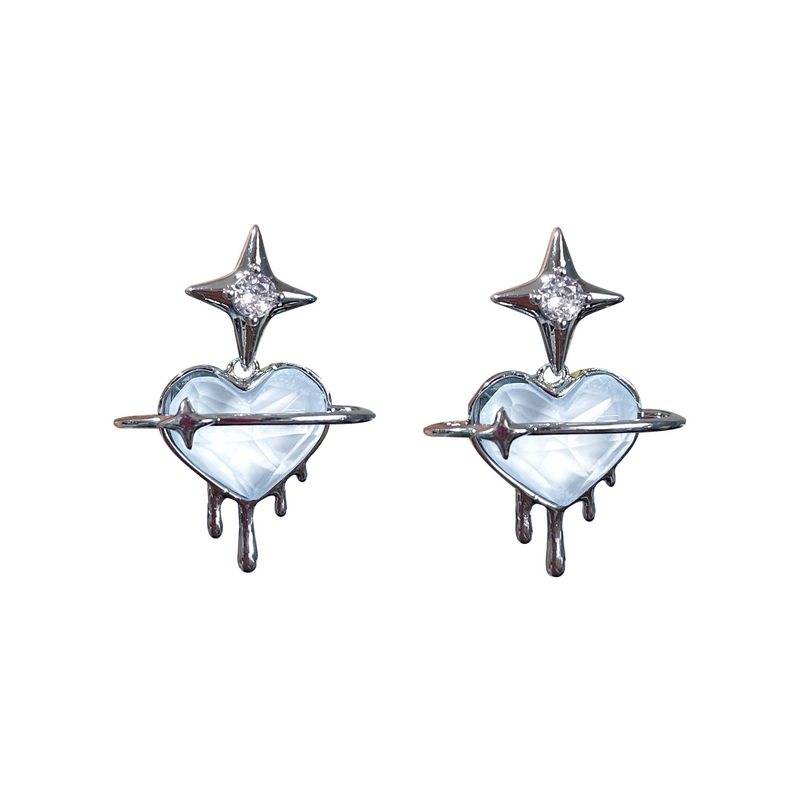 Strangelab - Y2K Melted Heart Earrings earrings strangelab