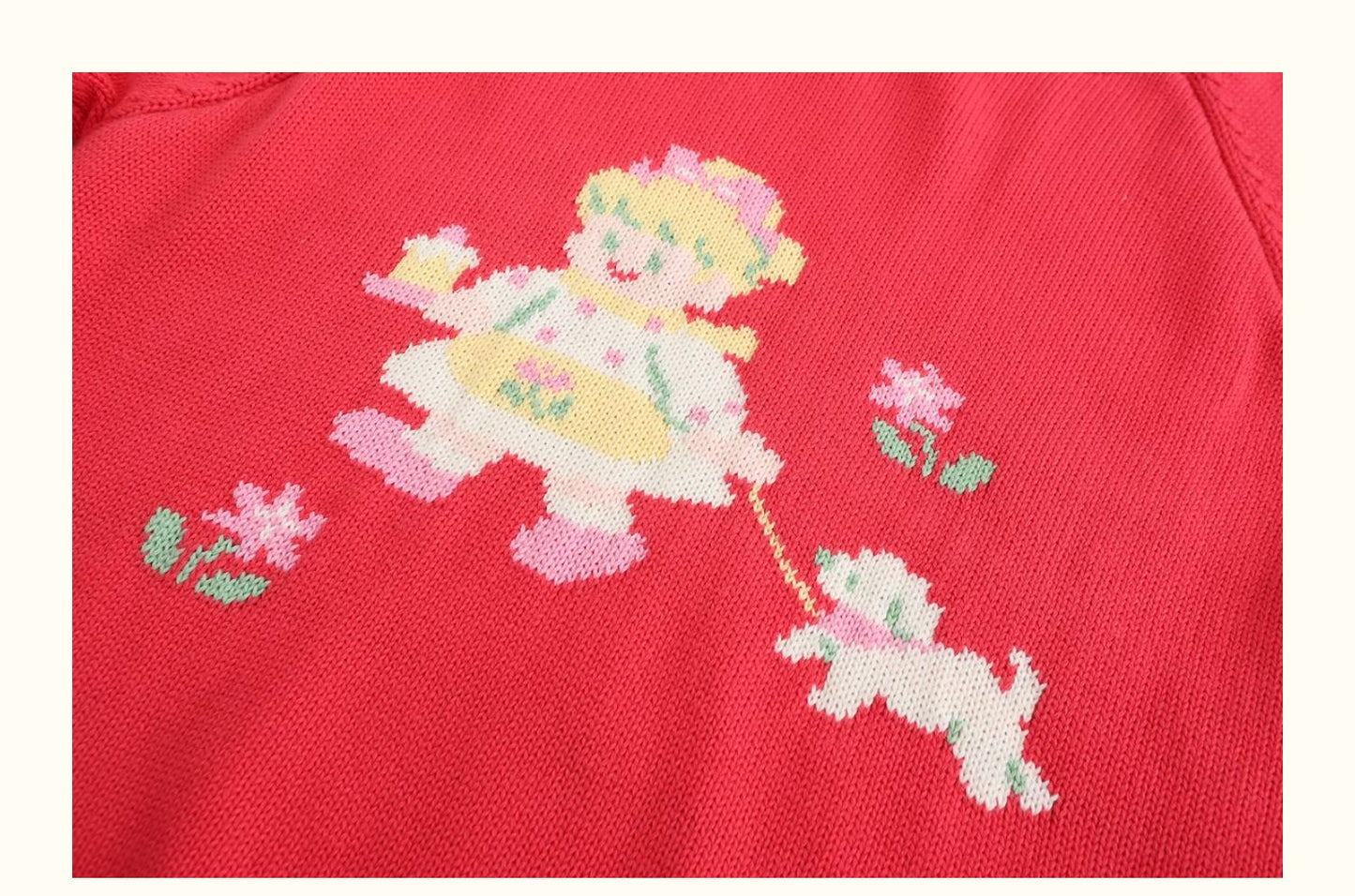 Little Berry - Kawaii Girl Illustration Red Sweater sweater Little Berry