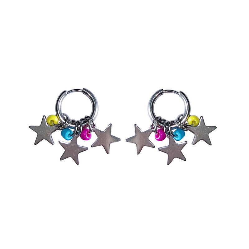 StrangeLab Beaded Stud Earrings | Y2K Niche Star Earrings | Titanium Steel Ear Jewelry earrings strangelab