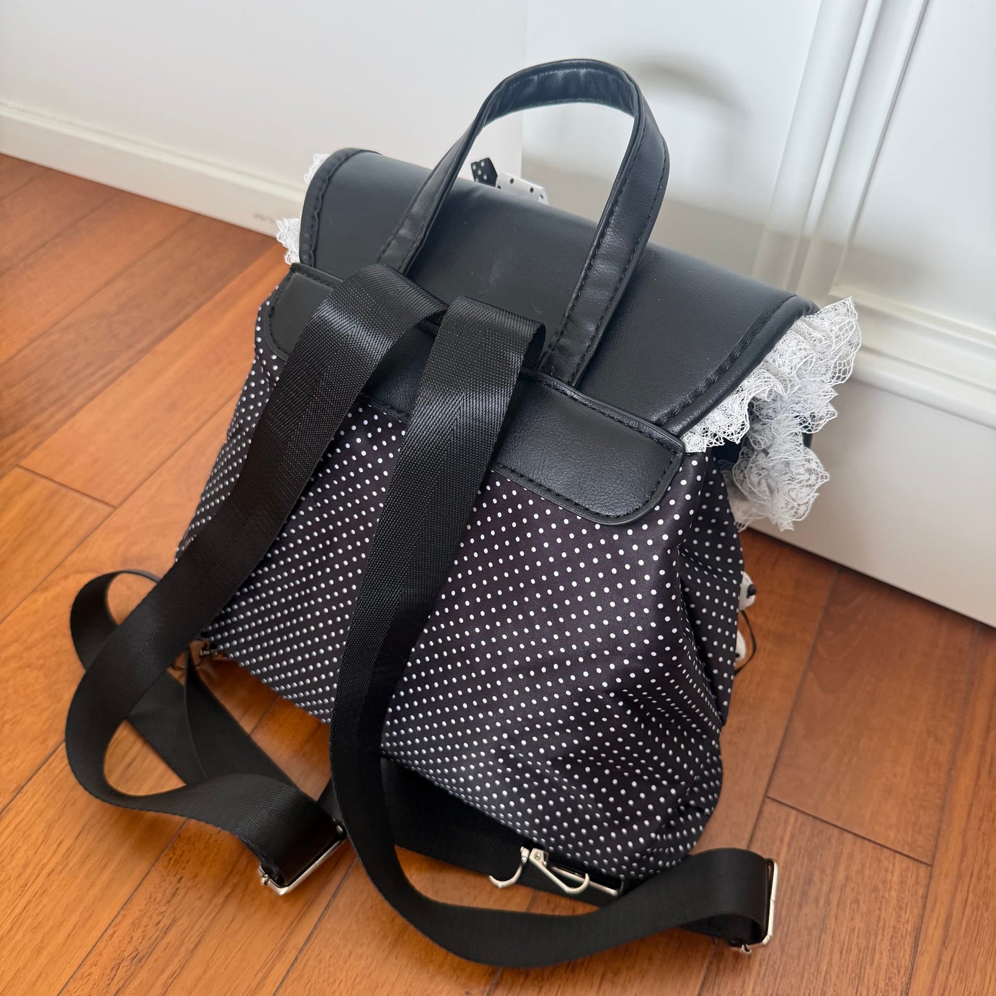 Hottie - Polka Dot Drawstring Backpack bag Hottie