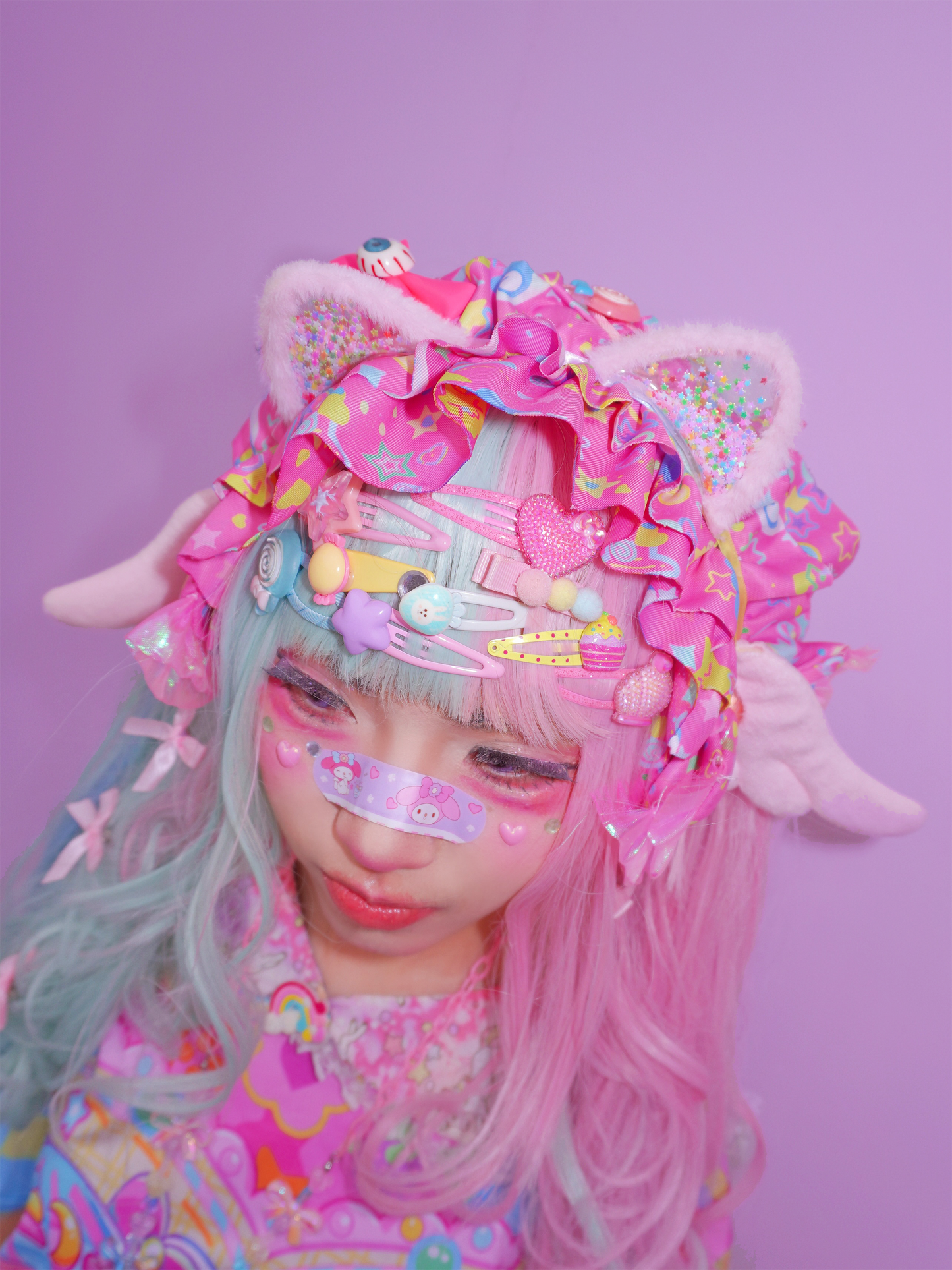 Dream Bubble - Pink Angel Cat Ear Headband headband Dream Bubble