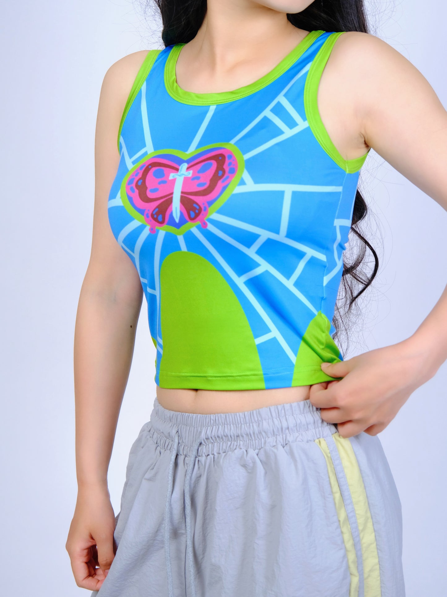 MeowMeow Bug - Kawaii Slim Fit Jolyne Cujoh Tank Top JoJo Style camisole MeowMeow Bug