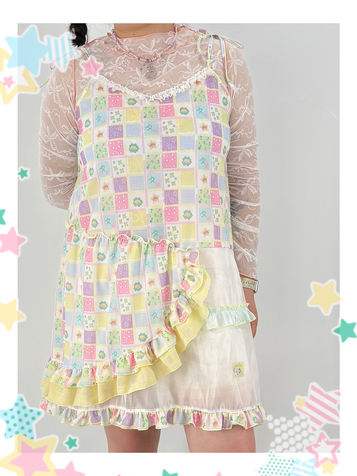 shishihshop - Kawaii Asymmetric Slip Dress dress shishihshop