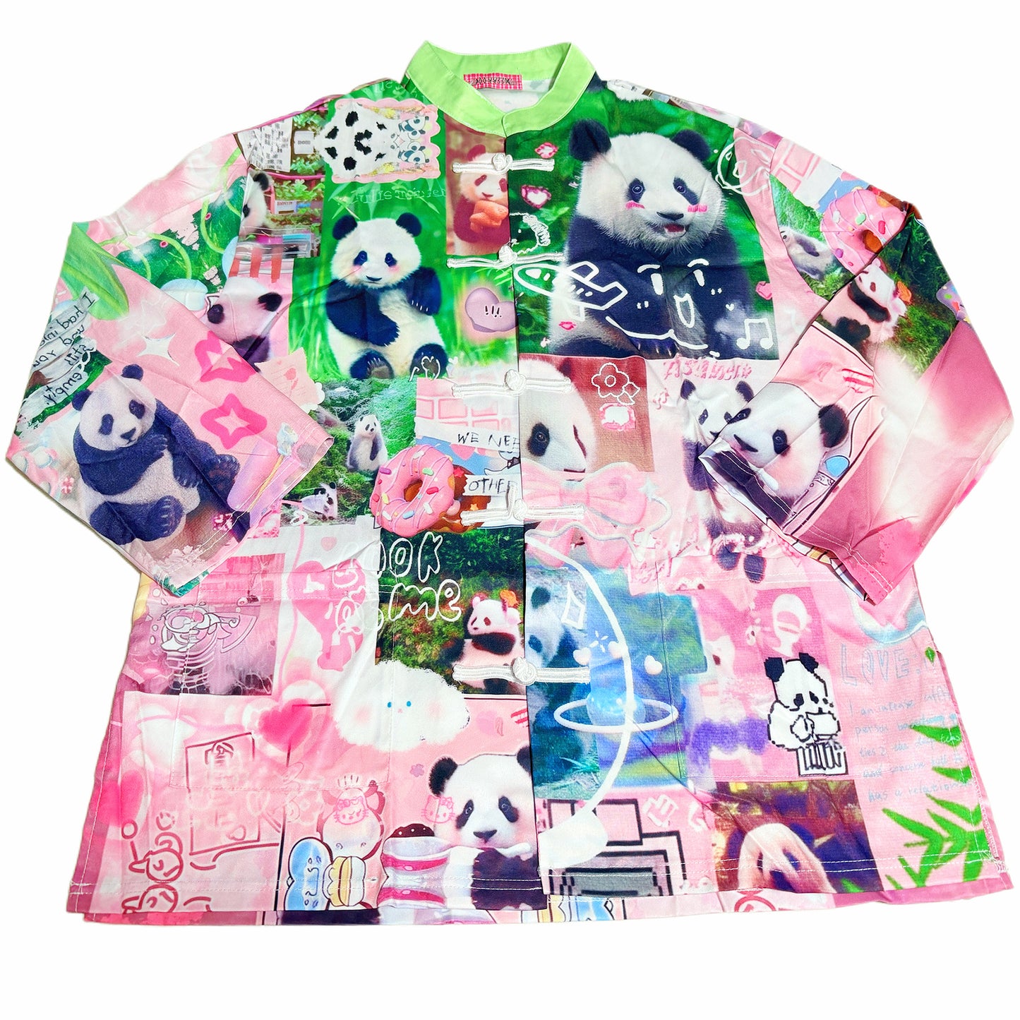 LEERROO – Y2K Panda Patchwork Chinese Style Tang Suit Jacket shirt Leerroo