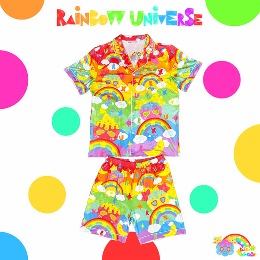 Rainbow Universe RUX – Decora Kei Pastel Milk Silk Loungewear Pajama Set pajama Rainbow Universe RUX