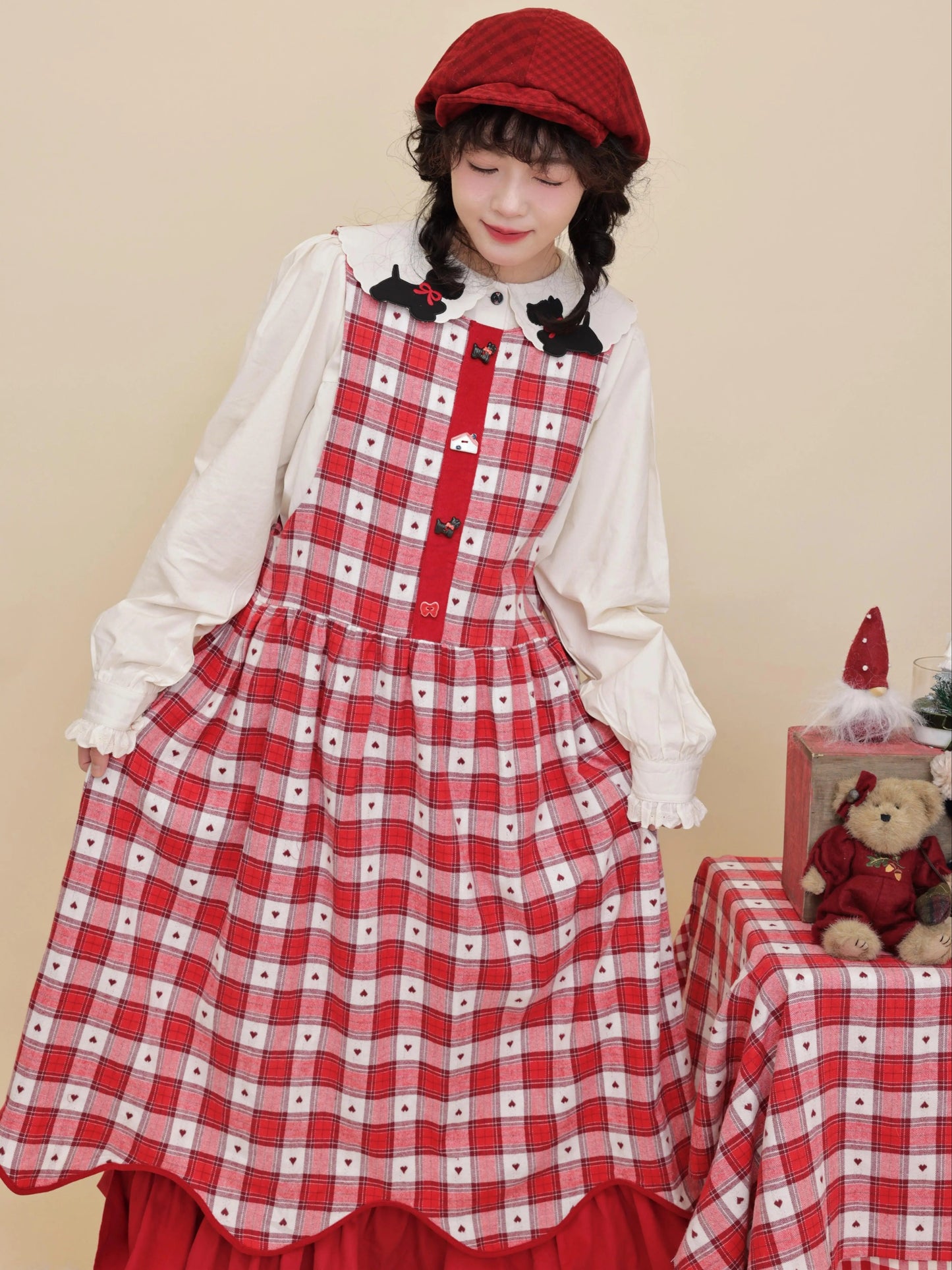 SemenCoicis - Vintage Heart Jacquard Dress dress SemenCoicis