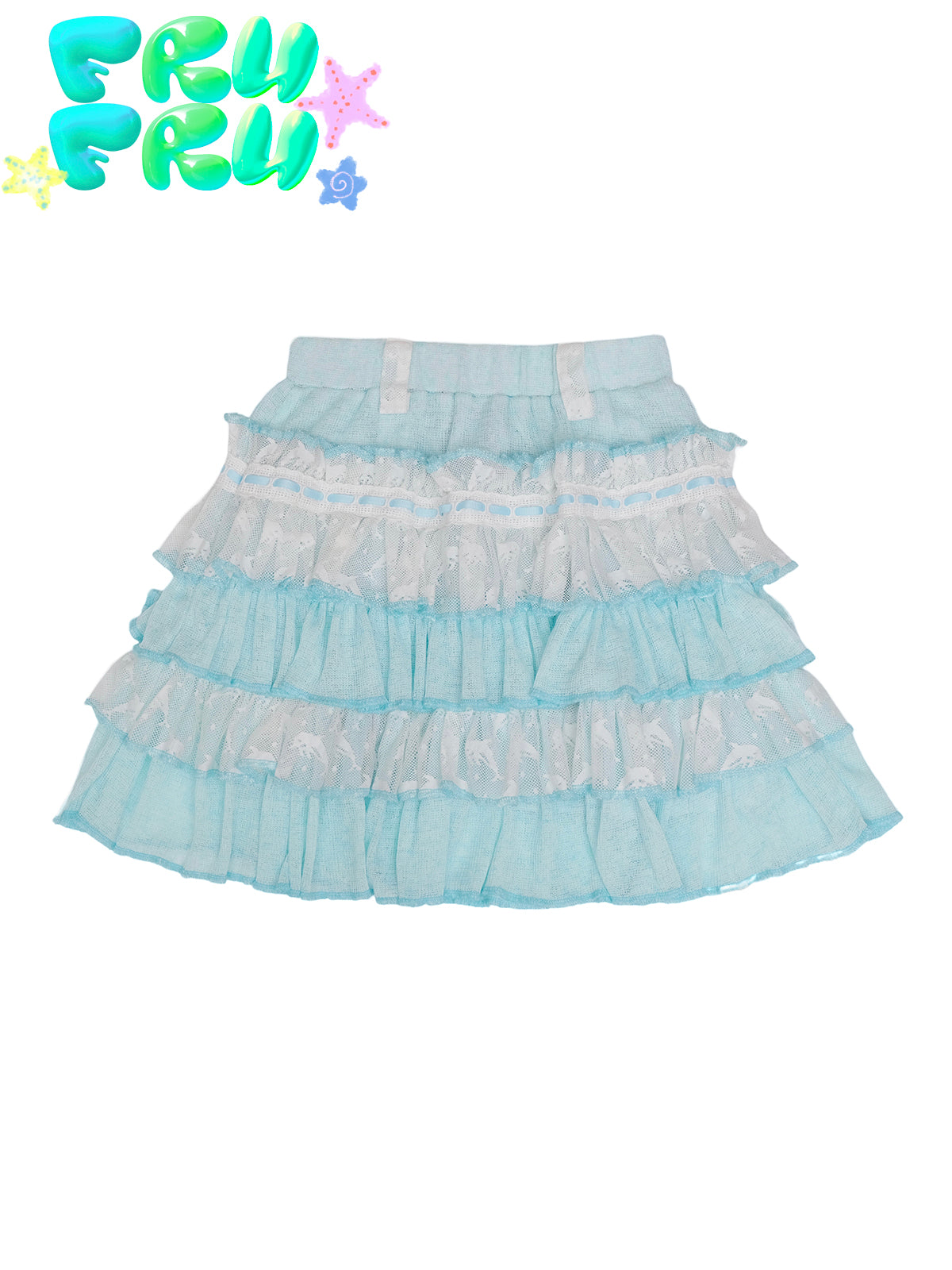 FruFru Summer Decora Skirt | Lace Blue Cake Skirt | Puffy Tulle Skirt skirt frufru