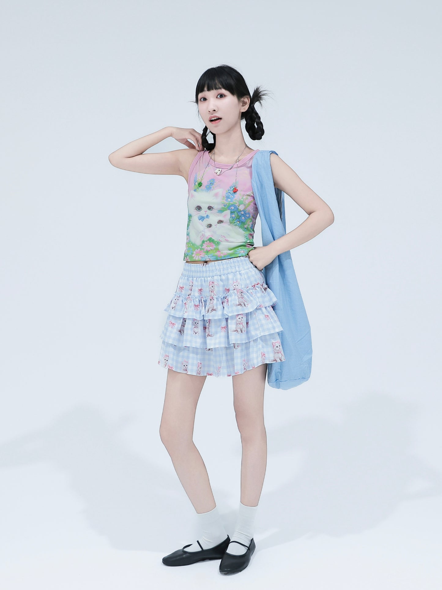 MeowMeow Bug – Decora Kei Cartoon Slim Fit Tank Top vest MeowMeow Bug
