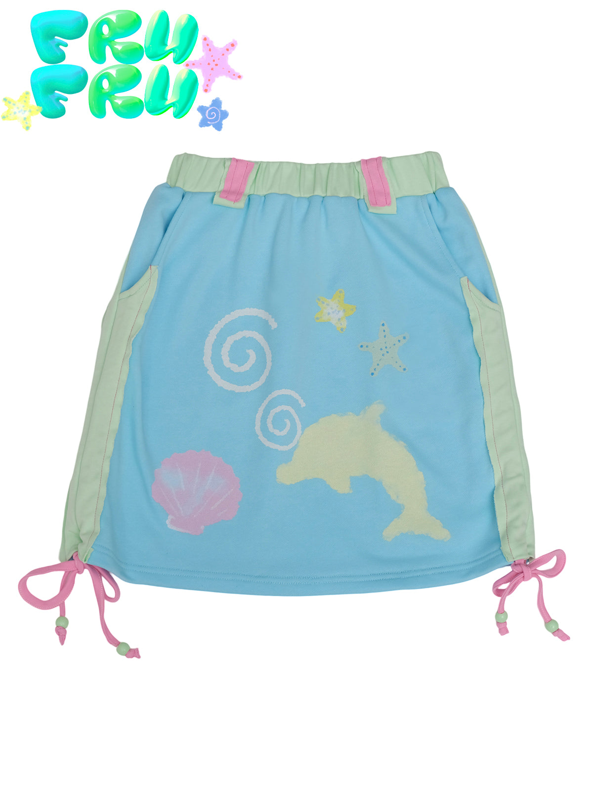 frufru Blue Dolphin | Skirt Decora Mini Skirt | Y2K Skater Skirt skirt frufru
