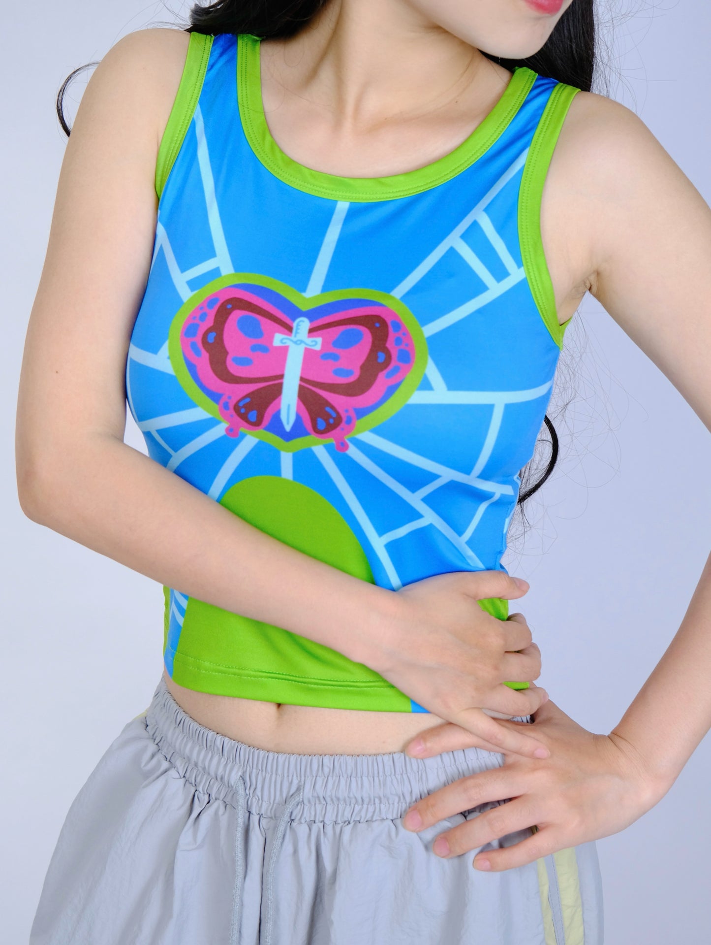 MeowMeow Bug - Kawaii Slim Fit Jolyne Cujoh Tank Top JoJo Style camisole MeowMeow Bug