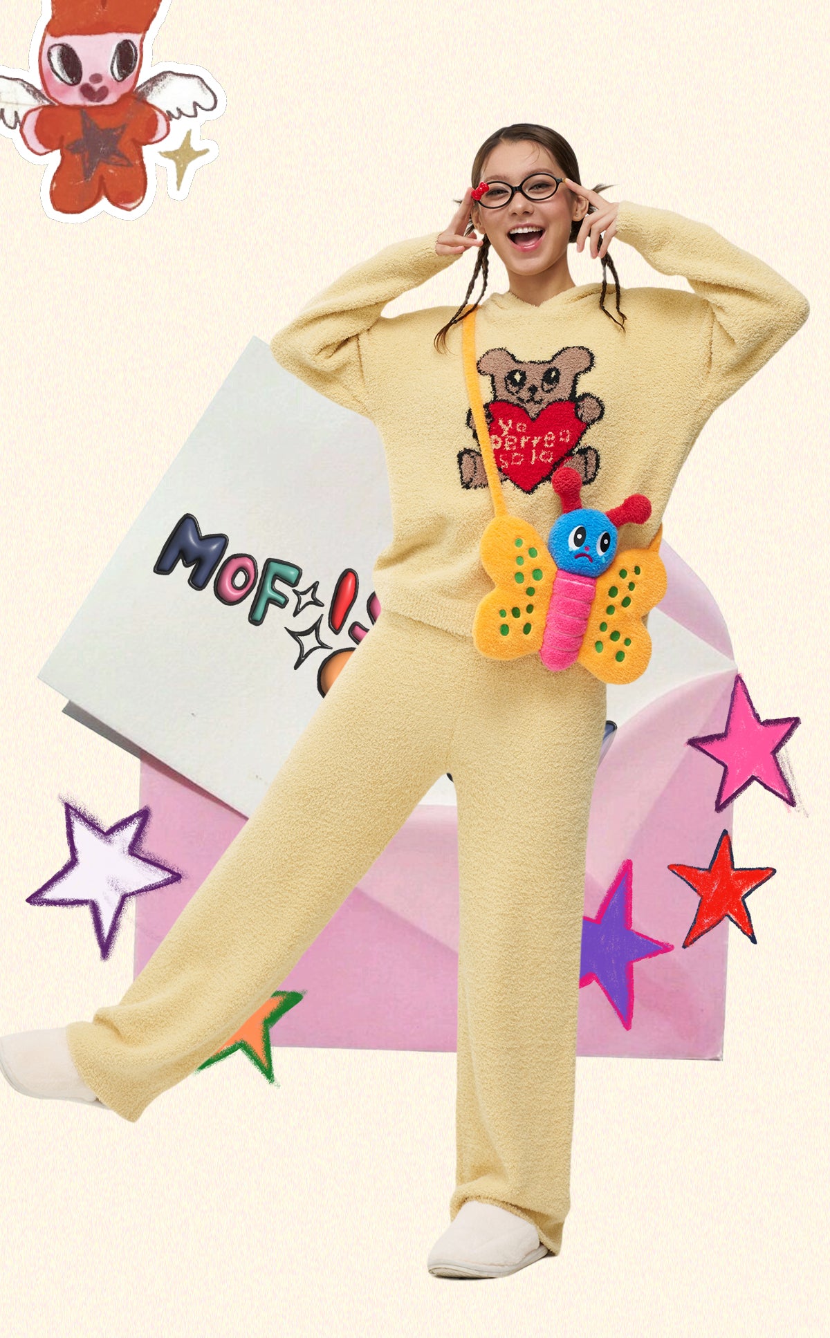 Iscreamcolour MOF - Kawaii Crying Butterfly Crossbody Phone Bag bag iscreamcolour