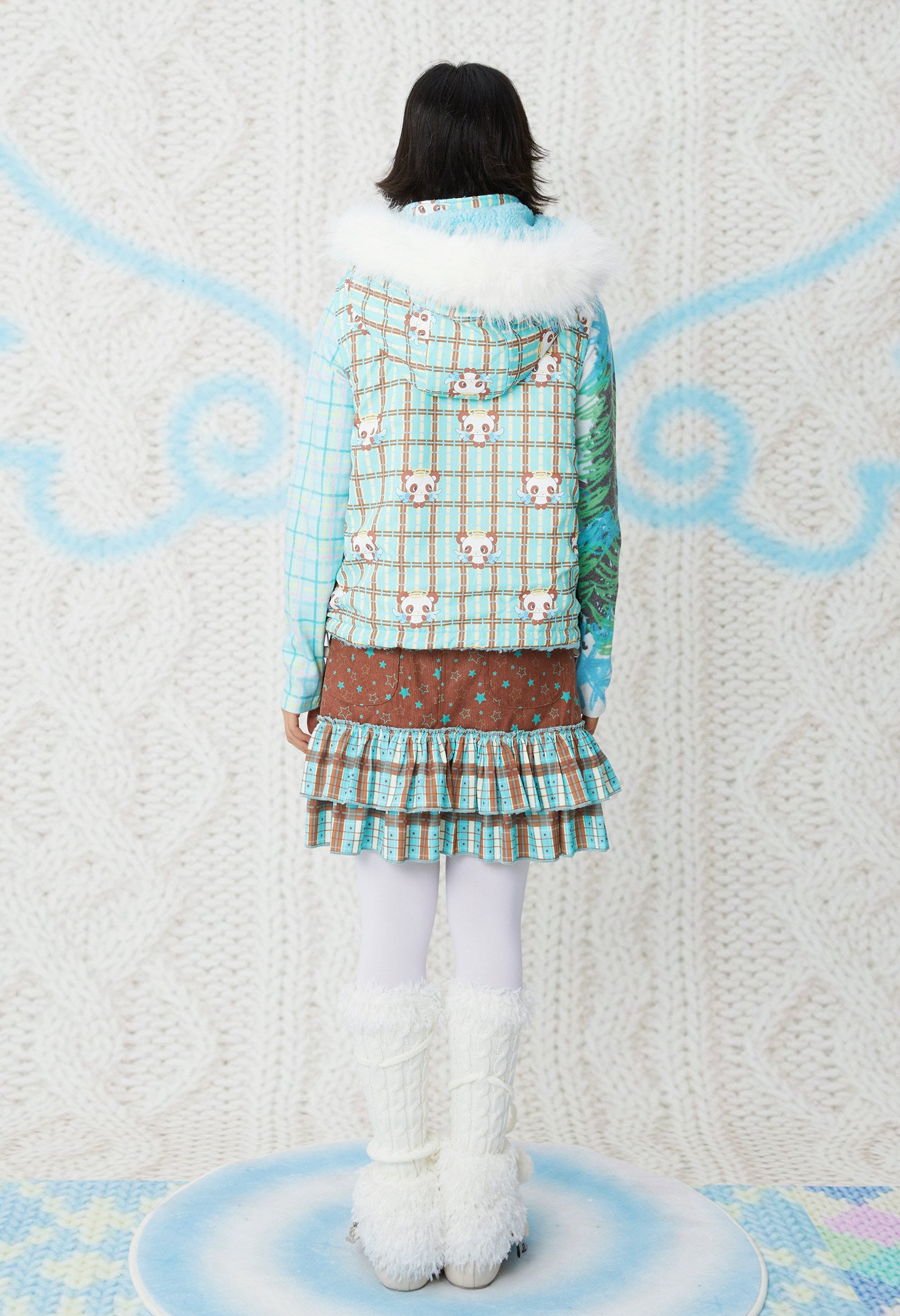 frufru - Kawaii Panda Quilted Vest vest frufru